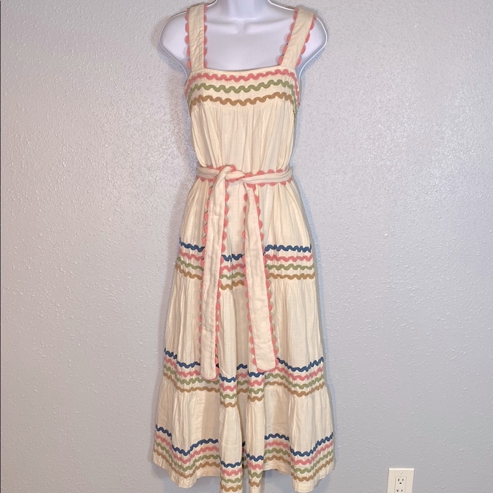 SOLD Wyse Luciella Midi Dress with Multicolor Accents